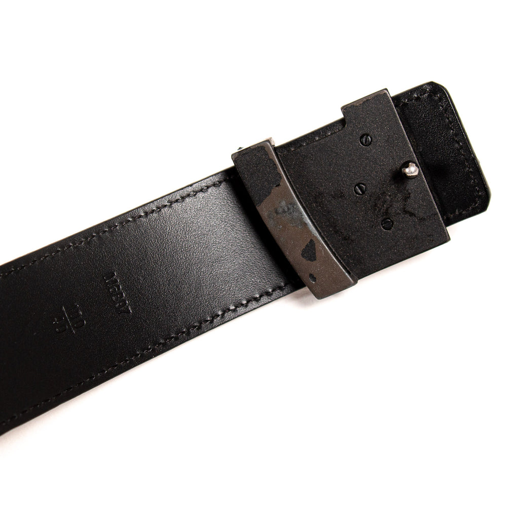 Louis Vuitton Initiales Belt Taiga Ardoise in Taiga Leather with Matte Black  - US