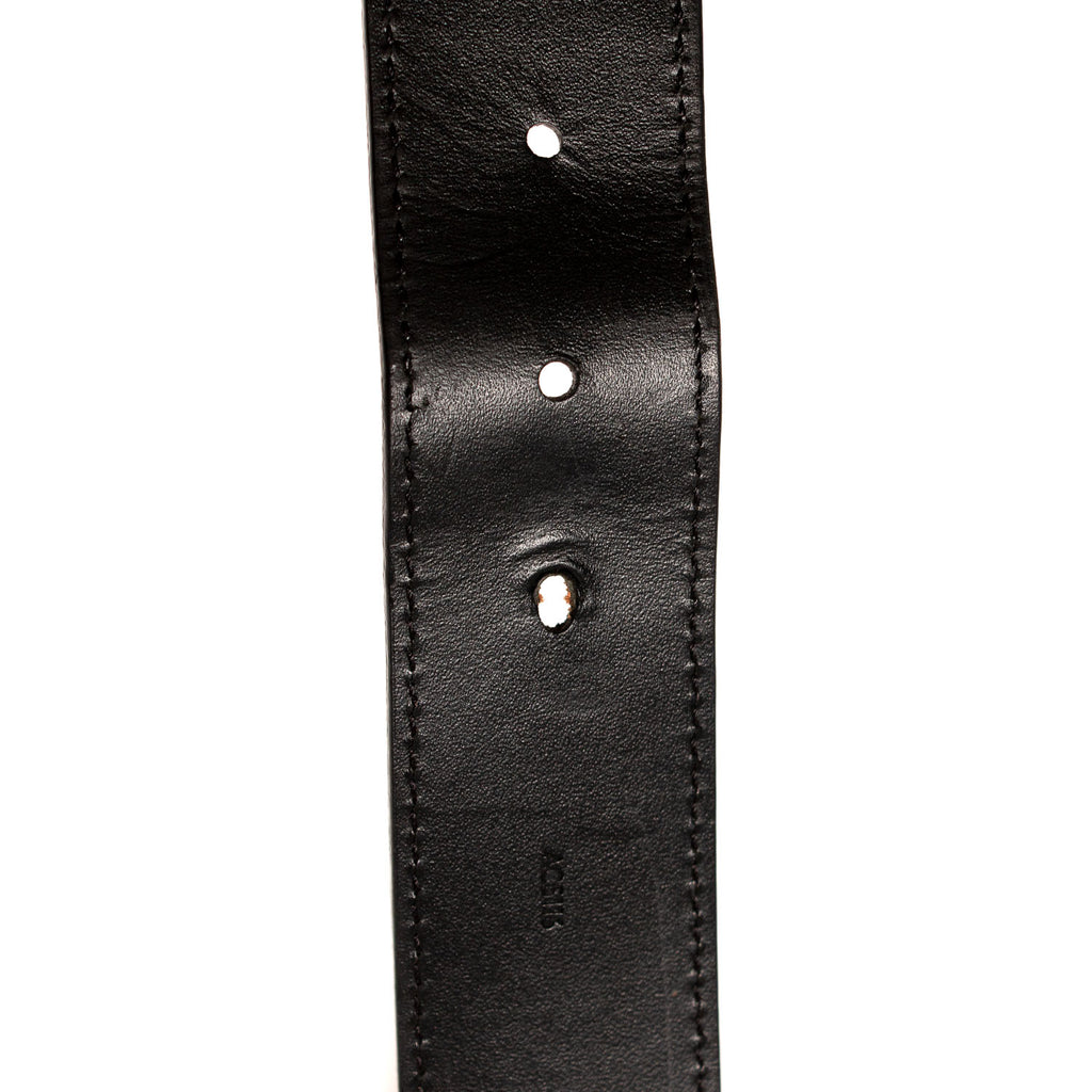 Louis Vuitton Black Taiga Leather LV Initiales Belt 105CM Louis