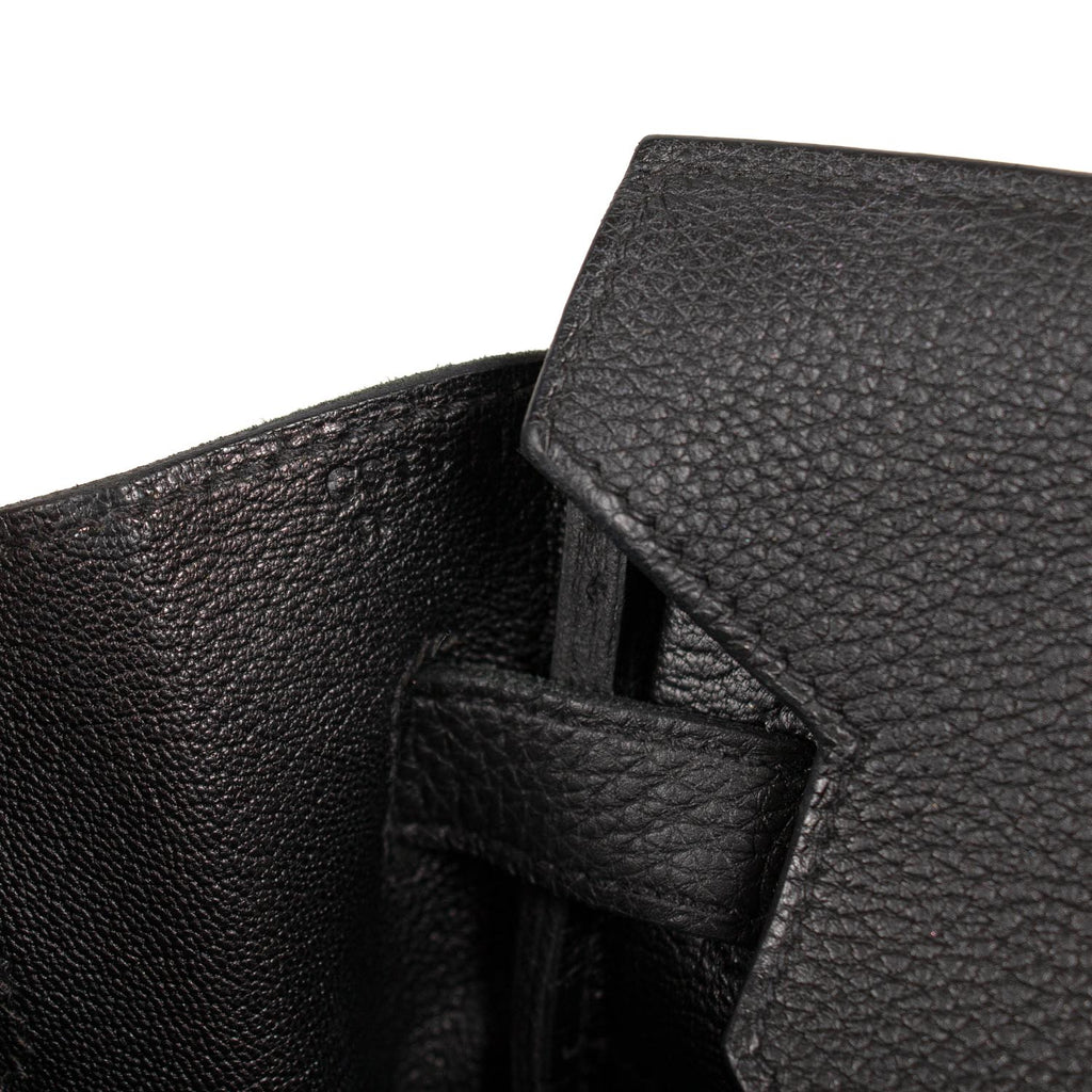 Hermès Ciel Togo Leather and Natural Toile Canvas Birkin 35cm Retourne