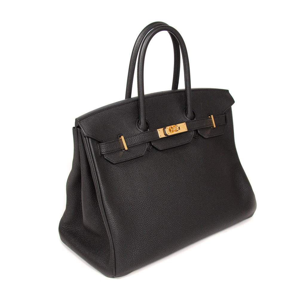 Hermès Togo Birkin 35 Black Leather Pony-style calfskin ref.962639 - Joli  Closet