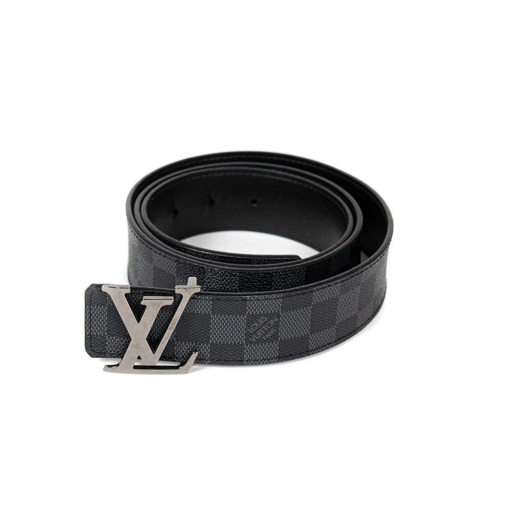 Shop authentic Louis Vuitton Damier Graphite Initiales Belt at