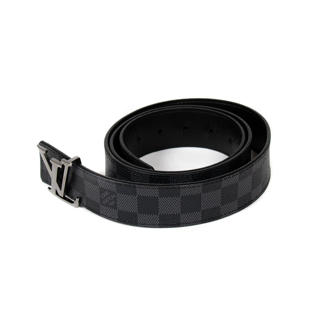 Louis Vuitton Vintage - Damier Graphie Initiales Belt - Black Gray -  Leather Belt - Luxury High Quality - Avvenice