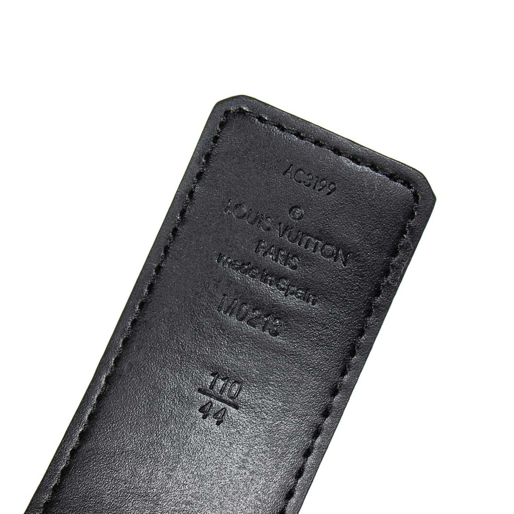 LOUIS VUITTON Initial Belt Damier Graphite Leather 110/44 M9808 WITH  RECEIPT