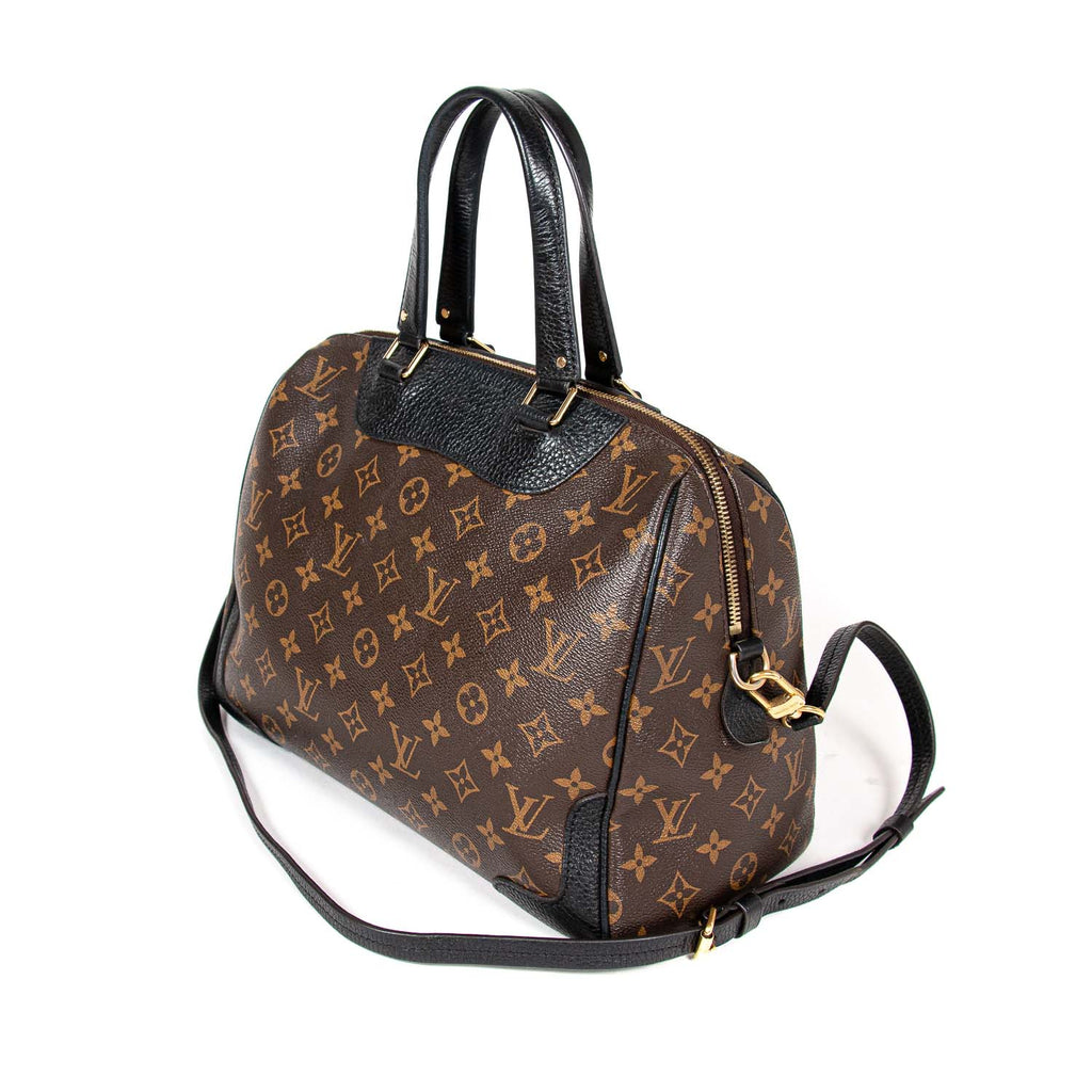 Authentic Louis Vuitton Monogram Noir Retiro NM Handbag/Shoulder Bag