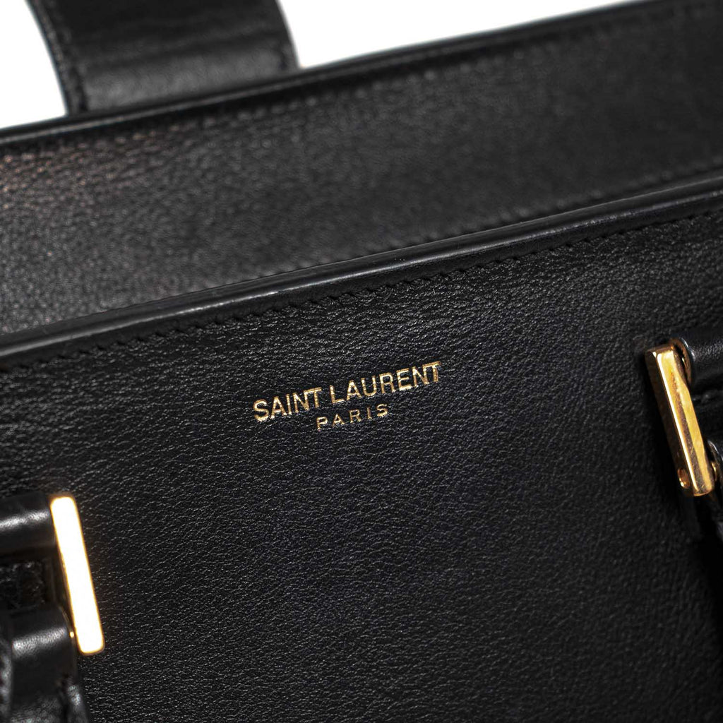 Saint Laurent Monogram Baby Cabas Black 568853 – Queen Bee of Beverly Hills