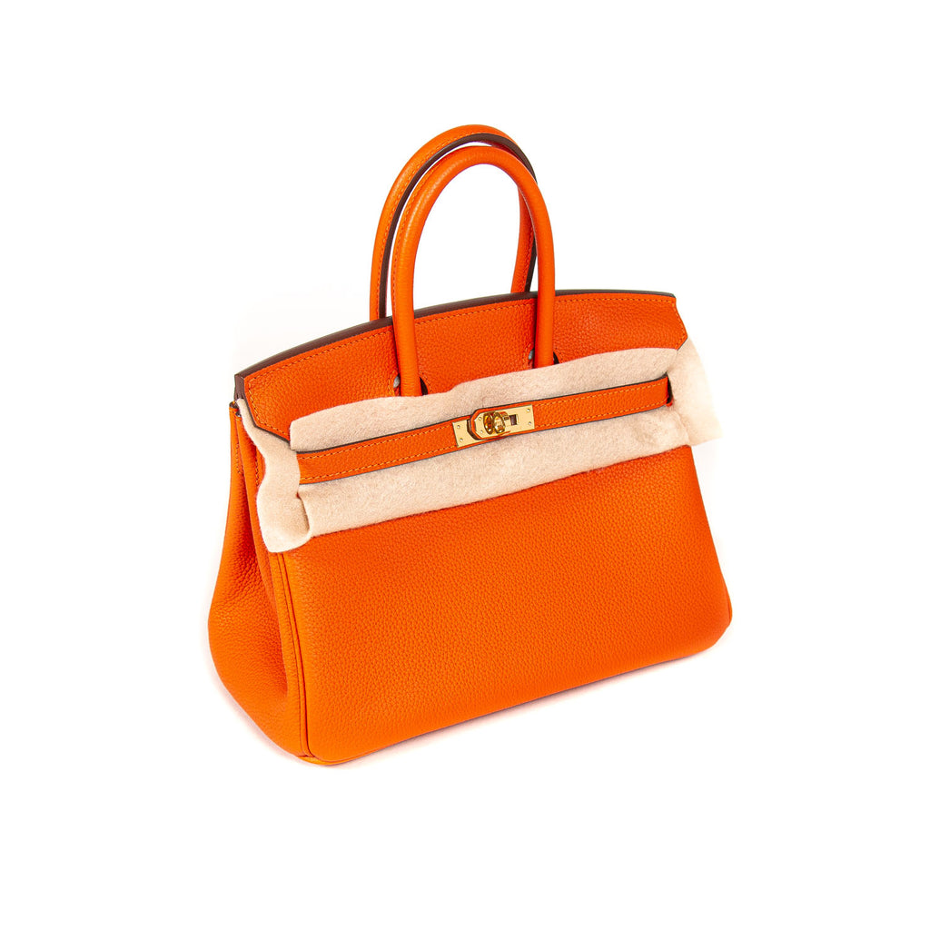 Hermes Birkin 25 Orange Togo Palladium Hardware #C - Vendome Monte Carlo