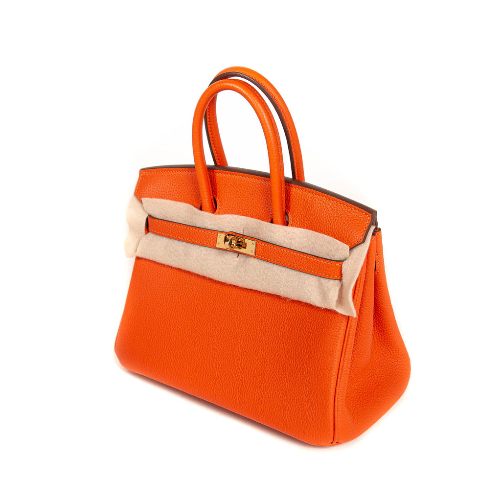 Hermès Orange Togo Birkin 25 – Savonches