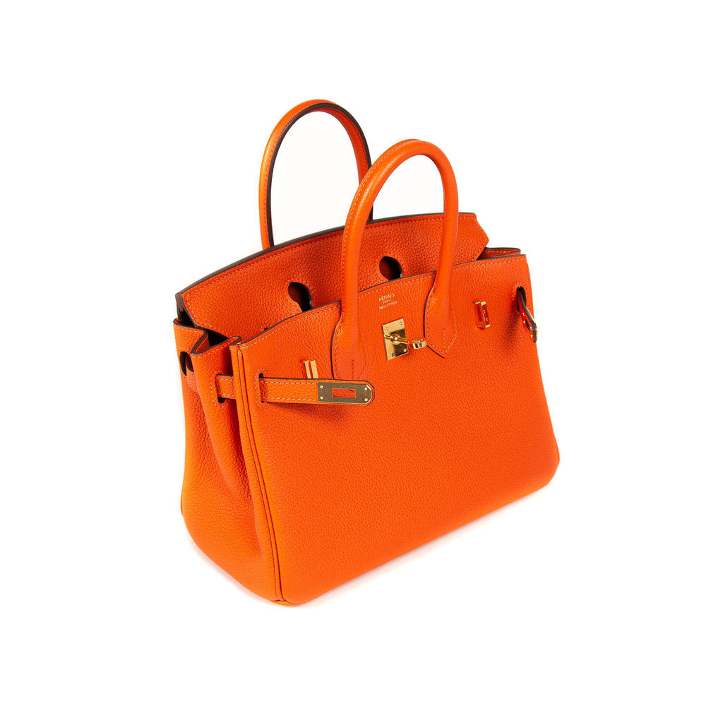 2022 Hermès Birkin 25 Orange Togo Leather For Sale at 1stDibs