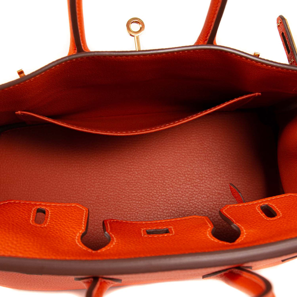 Hermès Orange Togo Leather Birkin 25 – Savonches