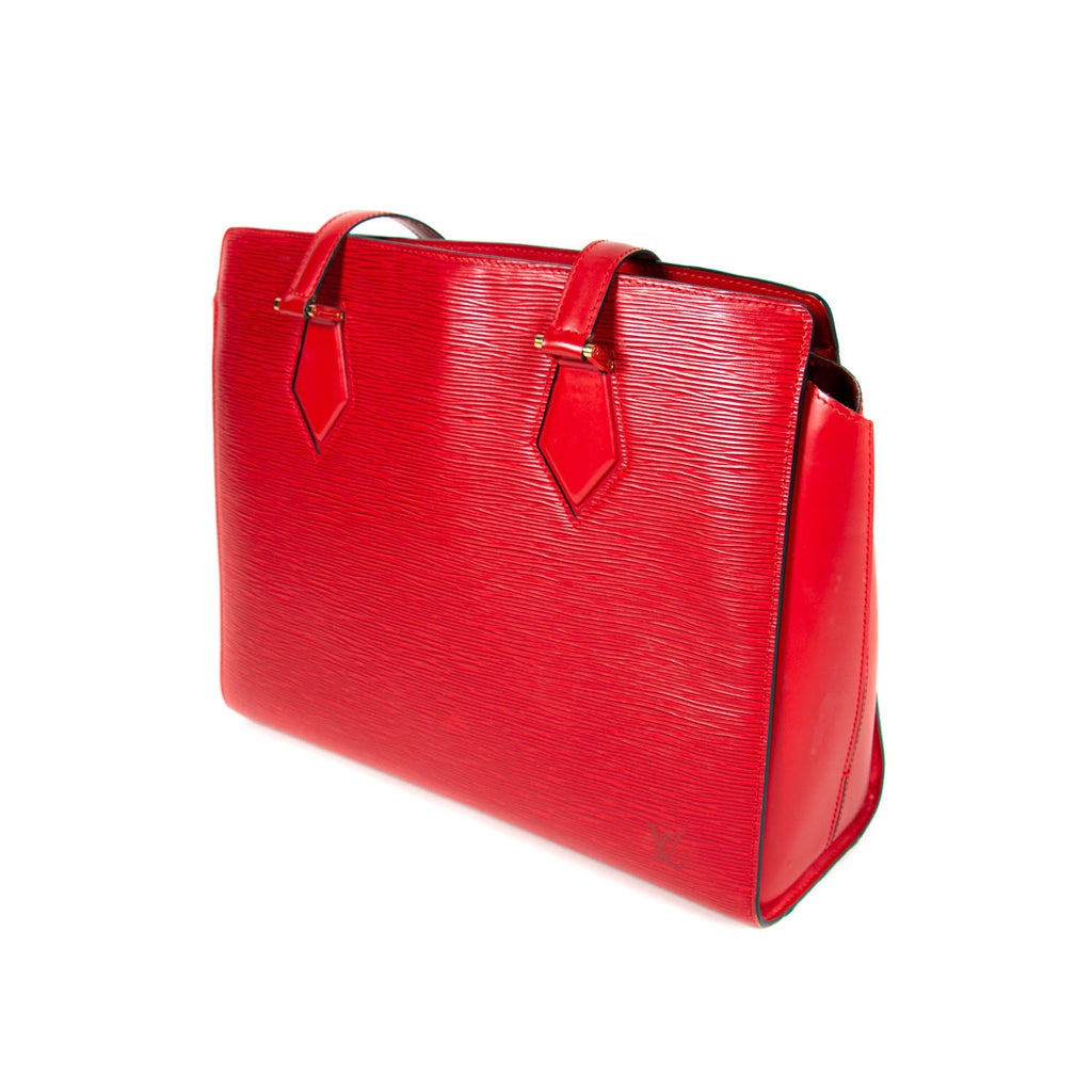 Louis Vuitton - Red Epi Leather Lussac Tote Bag