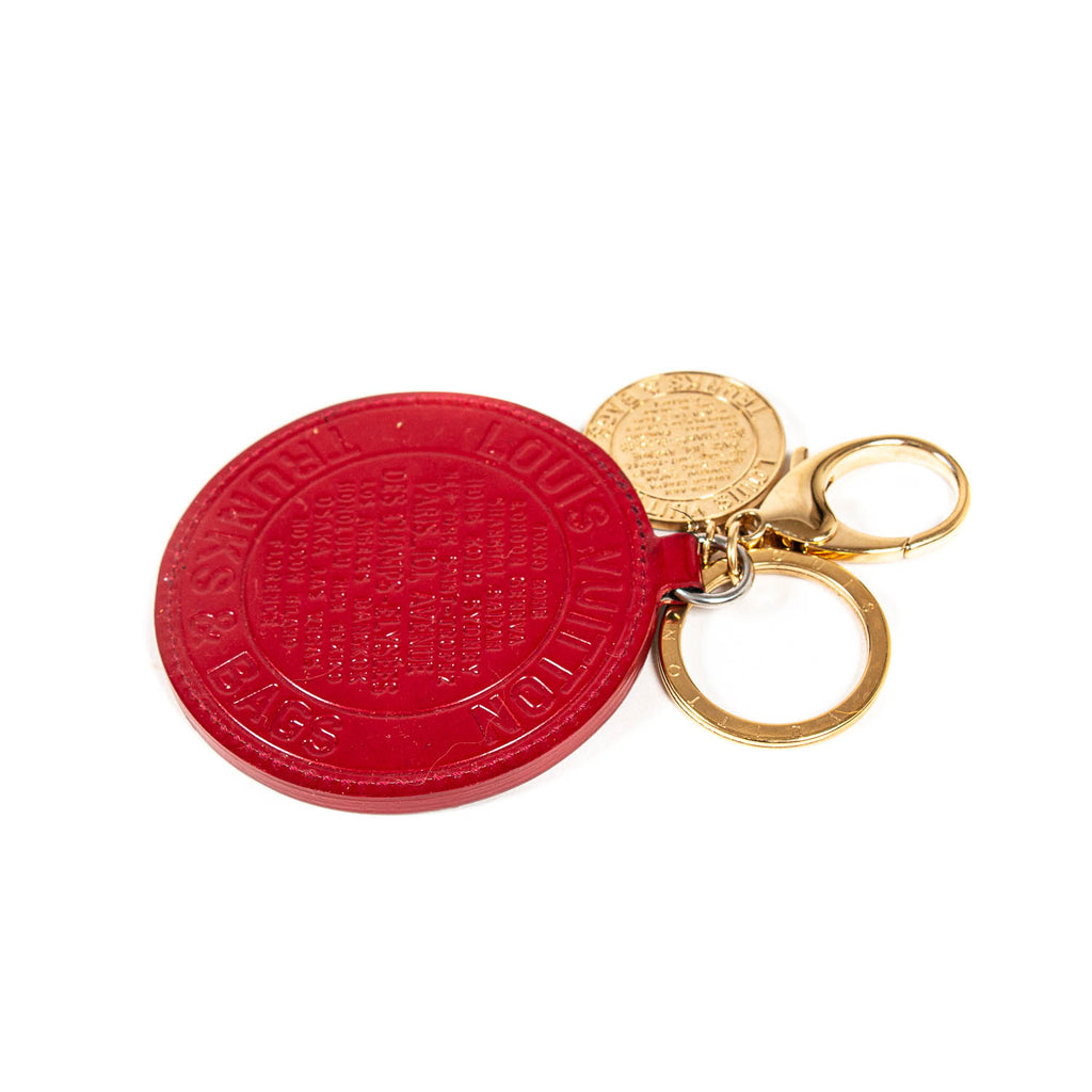 Louis Vuitton Trunks & Bags Red Vernis Bag Charm Key Ring