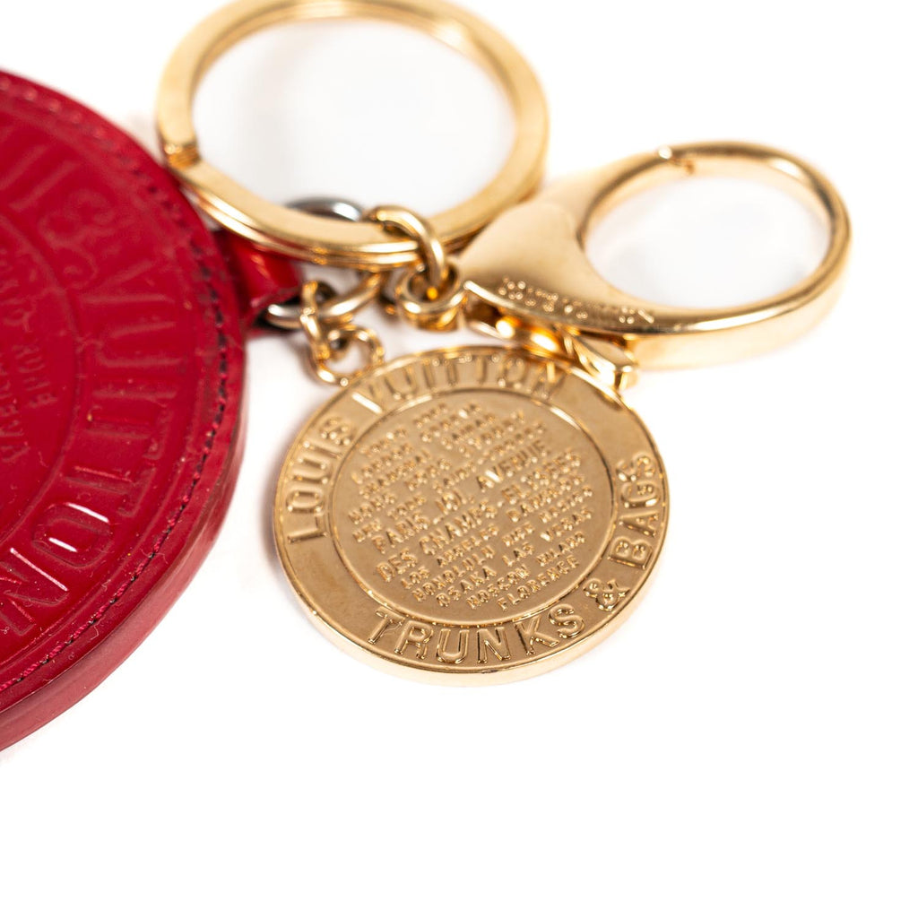 Louis Vuitton Trunks & Bags Key Chain/Bag Charm in Red Patent
