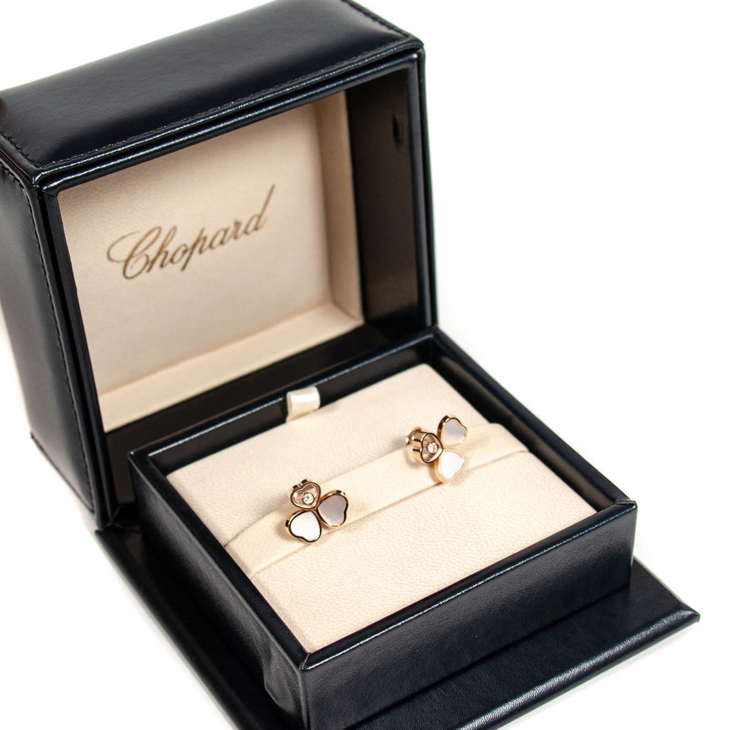 Chopard Happy Hearts Wings Rose Gold Earrings