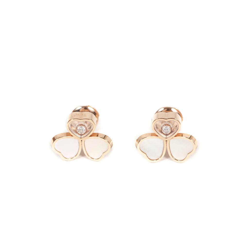 Chopard Happy Hearts Wings Rose Gold Earrings