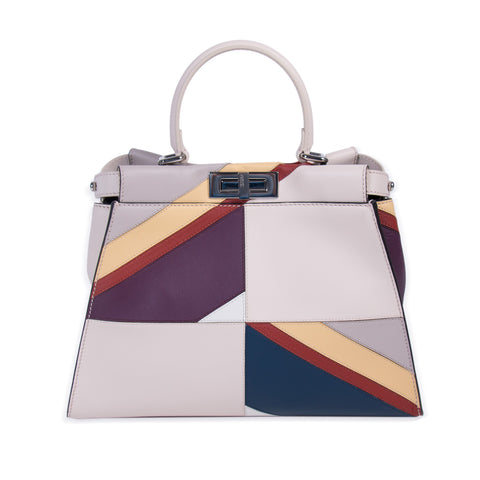 Fendi 2Jours Petite Embellished Leather Tote