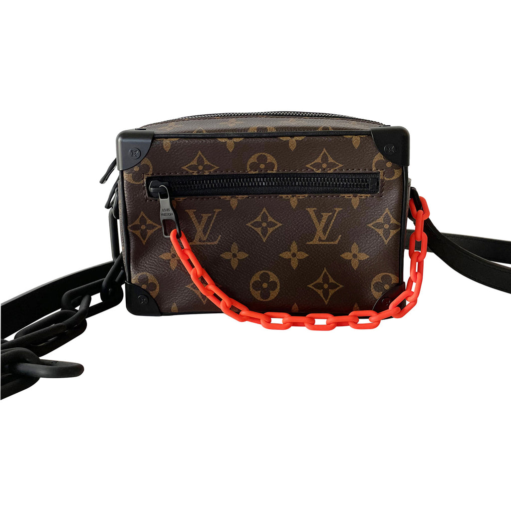 Louis Vuitton Soft Trunk Monogram (With Leather Strap) Brown in Coated  Canvas with Black/Orange - US