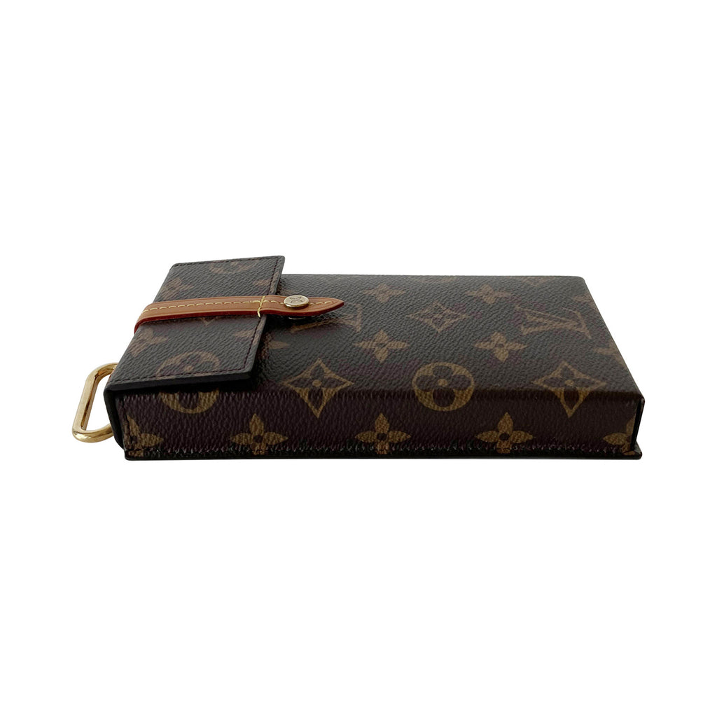 Louis Vuitton Box Phone Case Monogram Brown in Canvas/Leather with