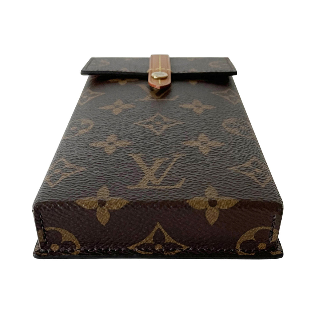 Louis Vuitton Box Phone Case Monogram Brown in Canvas/Leather with  Gold-tone - US