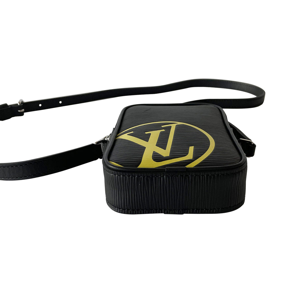 Black Adjustable Leather Strap for LV DE Pochette/Eva, Petite Bags