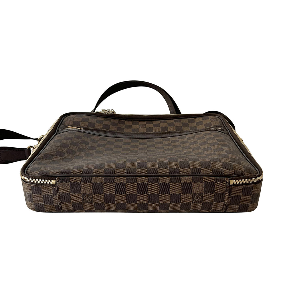 Louis Vuitton Icare Damier Ebene Briefcase Bag Brown