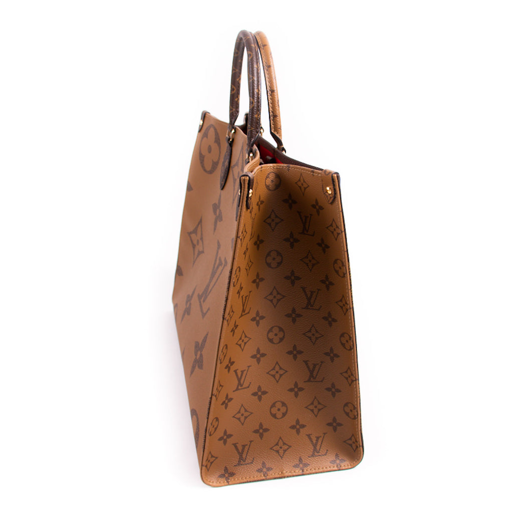 Louis Vuitton Onthego Monogram Giant Reverse Brown in Coated Canvas with  Gold-tone - US