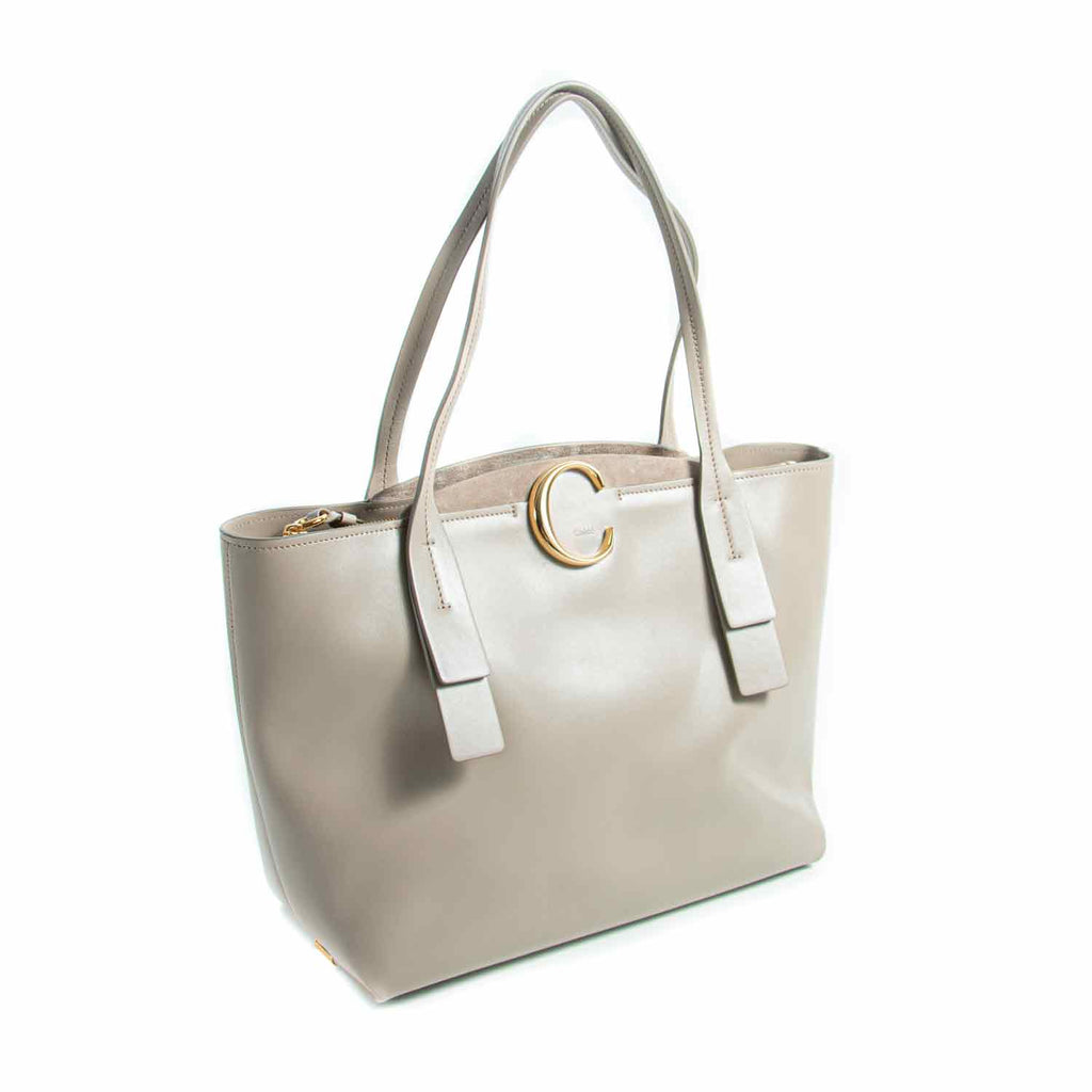 Chloé C Leather Tote Bag Bags Chloé - Shop authentic new pre-owned designer brands online at Re-Vogue