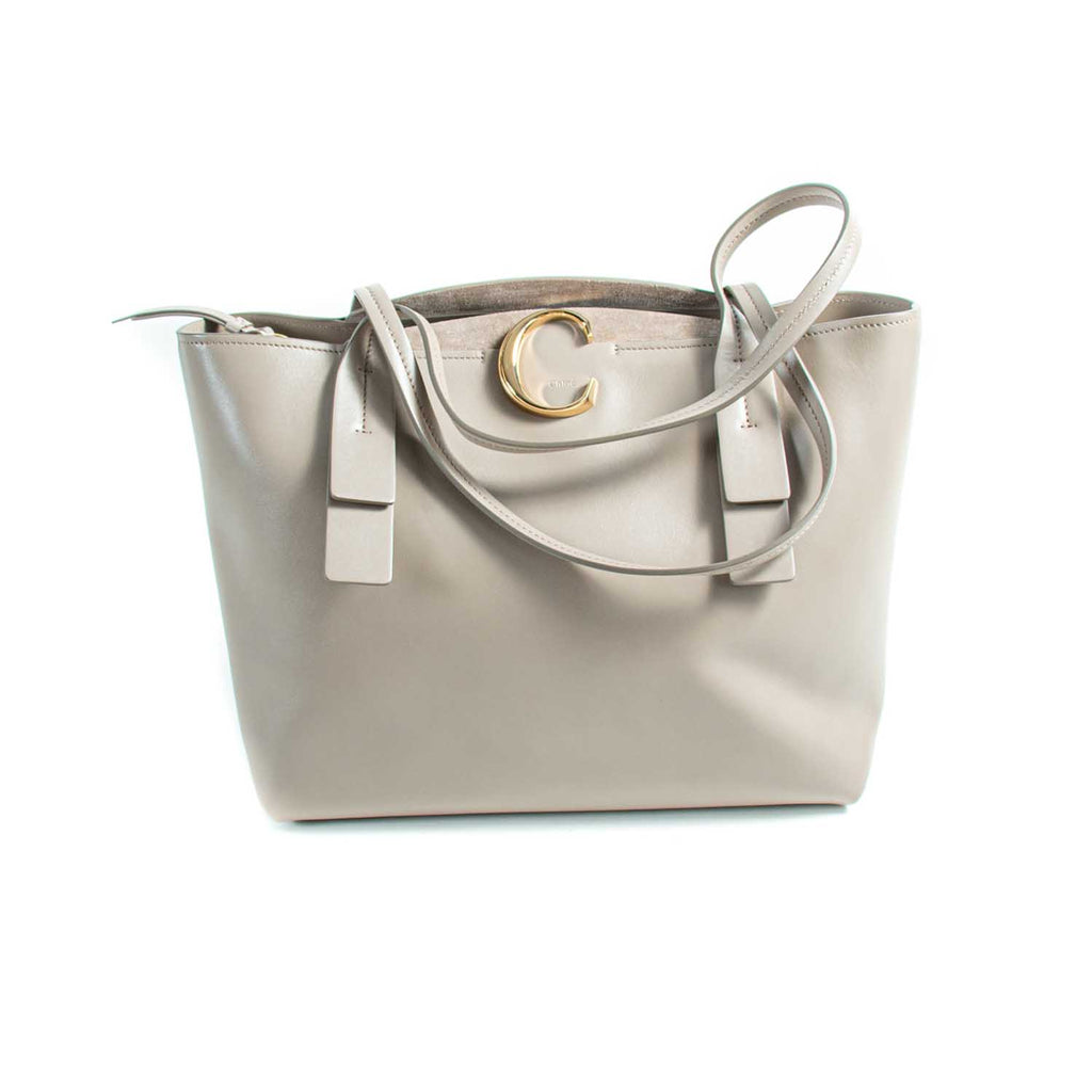 Chloé C Leather Tote Bag Bags Chloé - Shop authentic new pre-owned designer brands online at Re-Vogue