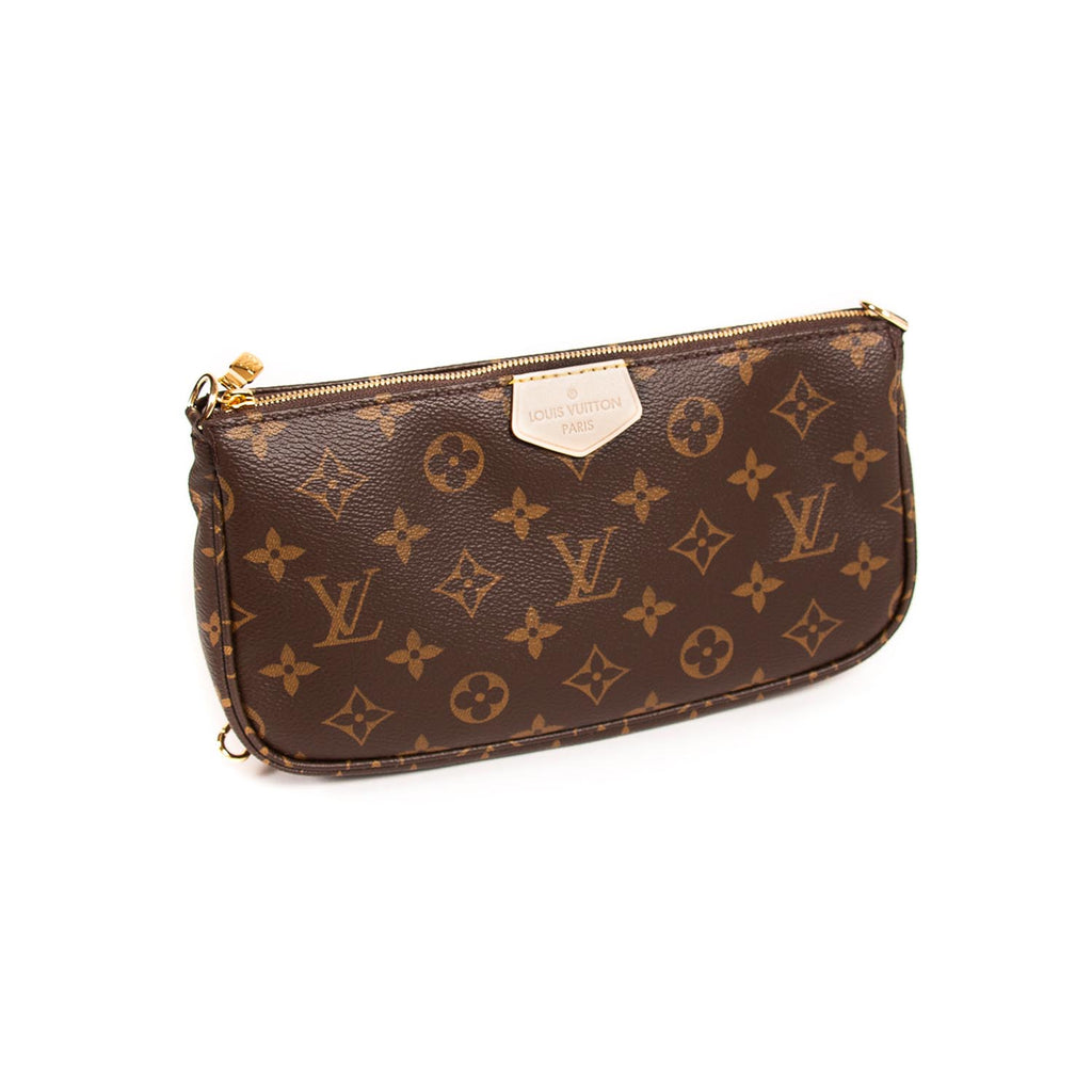 LOUIS VUITTON POCHETTE ACCESSOIRES Monogram Added Chain Crossbody Hand –  Debsluxurycloset