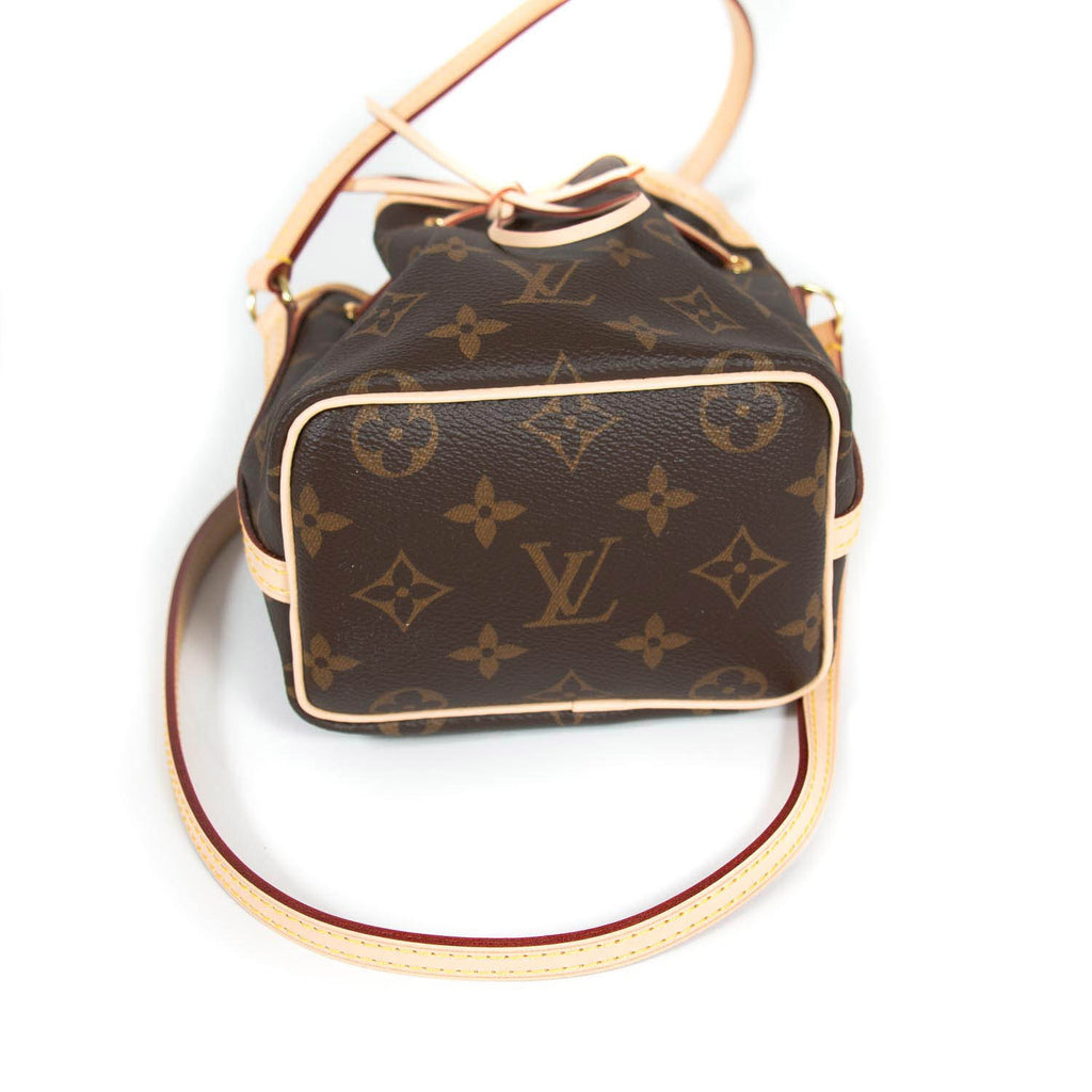 LOUIS VUITTON Nano Noe Mini Shoulder Bag Monogram Leather Brown M41346  670RH118