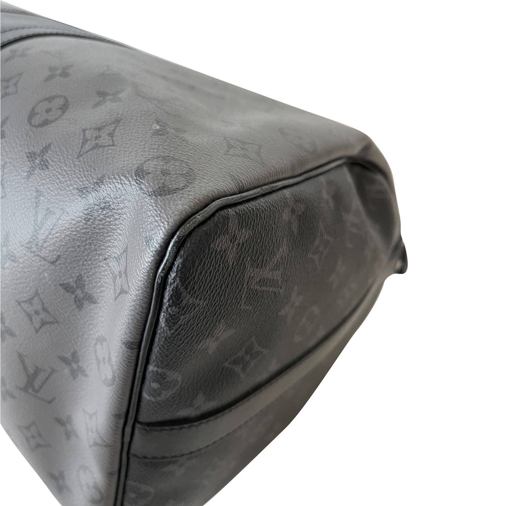 Louis Vuitton Keepall Bandouliere Monogram Eclipse Outdoor Split 50  Black/Silver in Coated Canvas/Leather with Dark Silver-tone - US