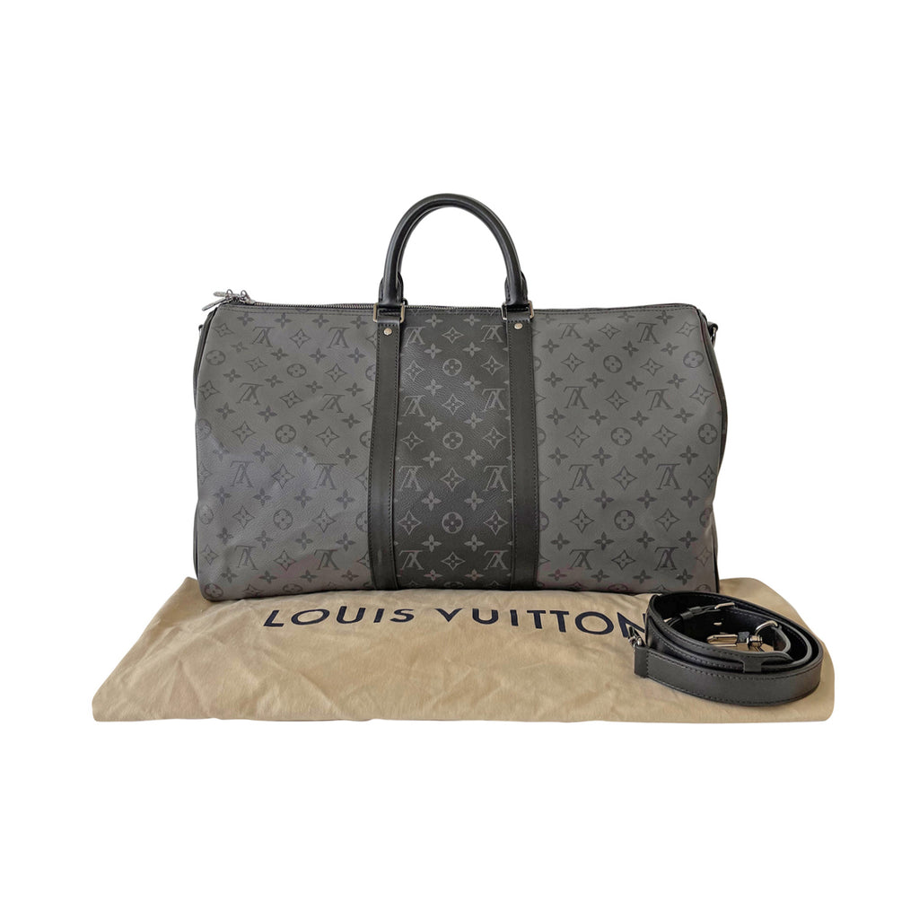 Shop authentic Louis Vuitton Keepall Bandoulière Monogram Eclipse Reverse  50 at revogue for just USD 2,330.00