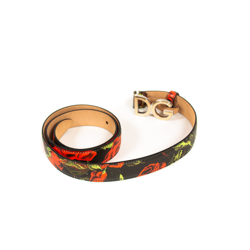 Dolce&Gabbana Floral Logo Belt Accessories Dolce & Gabbana - Shop authentic new pre-owned designer brands online at Re-Vogue