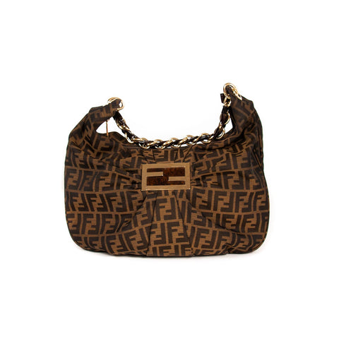 Fendi 2Jours Petite Embellished Leather Tote