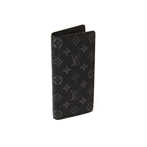 Louis Vuitton Brazza Wallet Navy Blue in Monogram Coated Canvas/Taiga  Cowhide Leather - MX