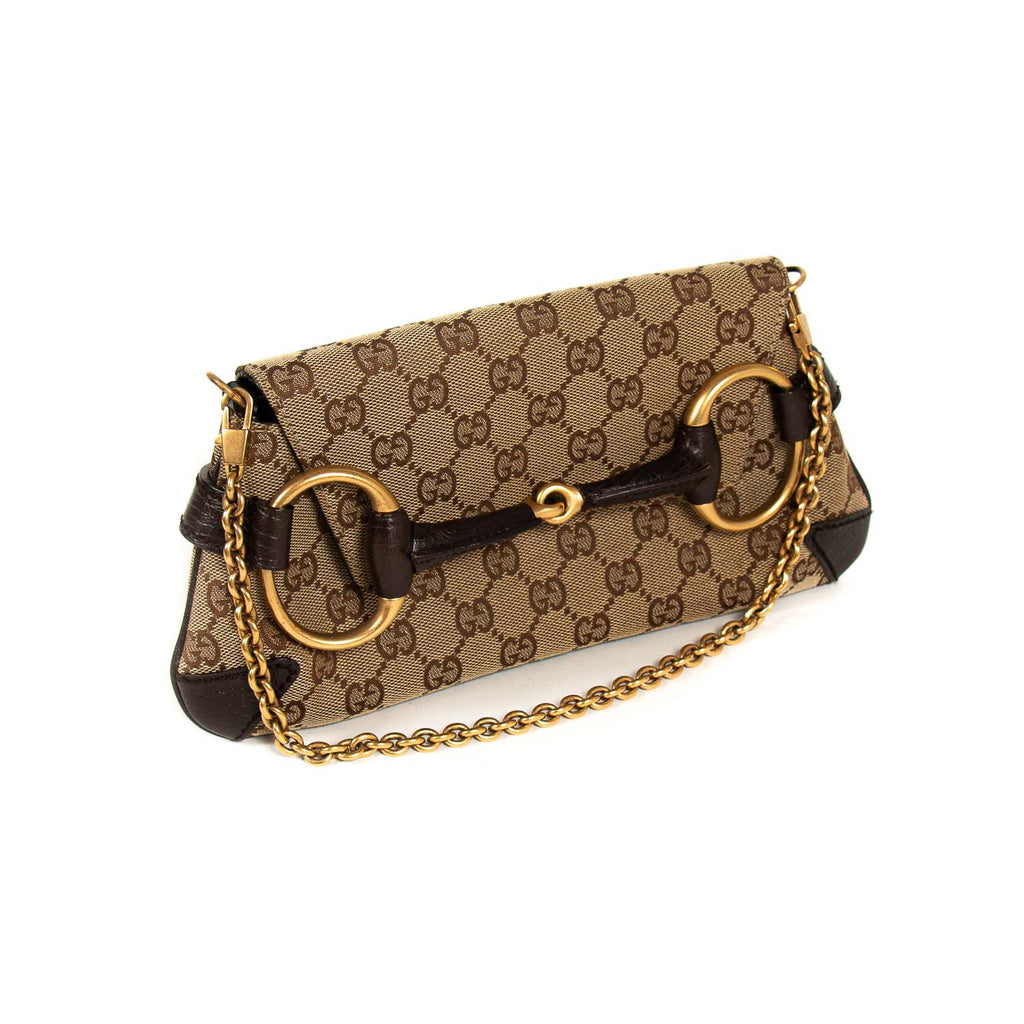 Gucci GG Canvas Horsebit Clutch Bags Gucci - Shop authentic new pre-owned designer brands online at Re-Vogue