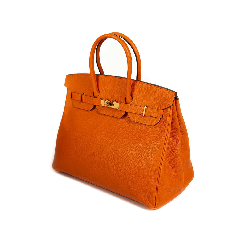 Hermès Birkin 35 Feu D'Orange Epsom Bags Hermès - Shop authentic new pre-owned designer brands online at Re-Vogue