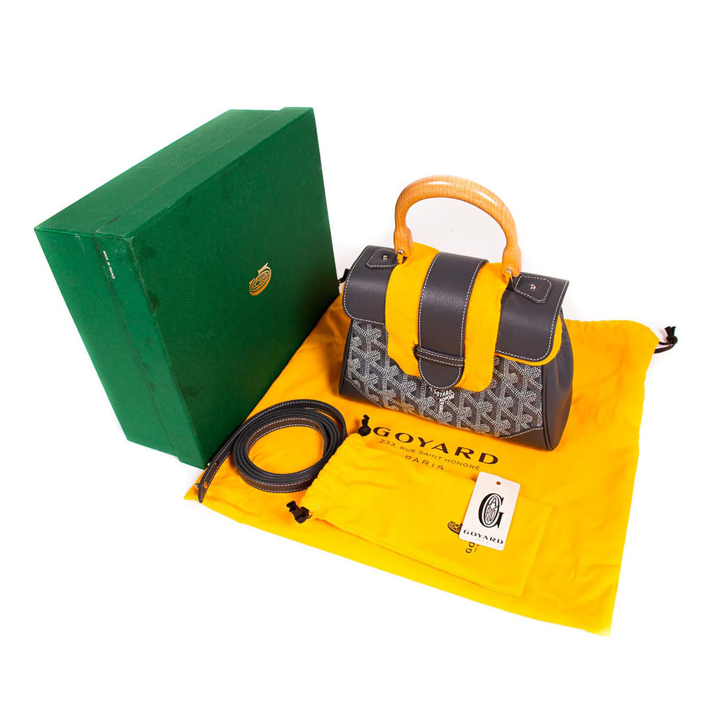 Goyard Green Coated Canvas and Leather Saigon Top Handle Bag Goyard