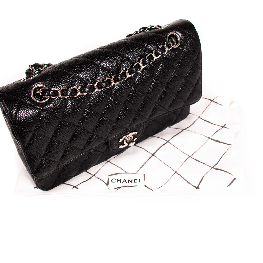CHANEL Classic Red Interior Flap Bag Maxi Black Leather for sale