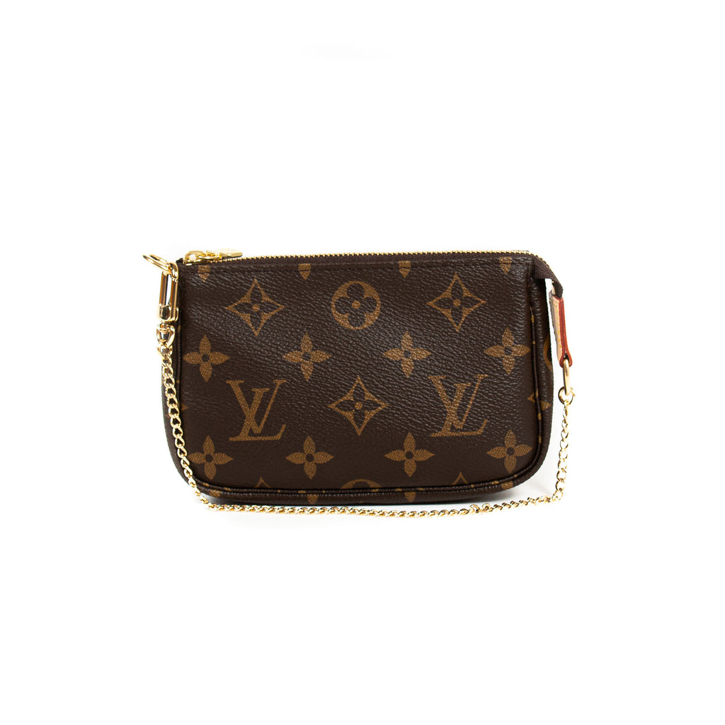 Louis Vuitton Pochette Accessoires Monogram Mini Brown in Coated Canvas  with Gold-tone - US