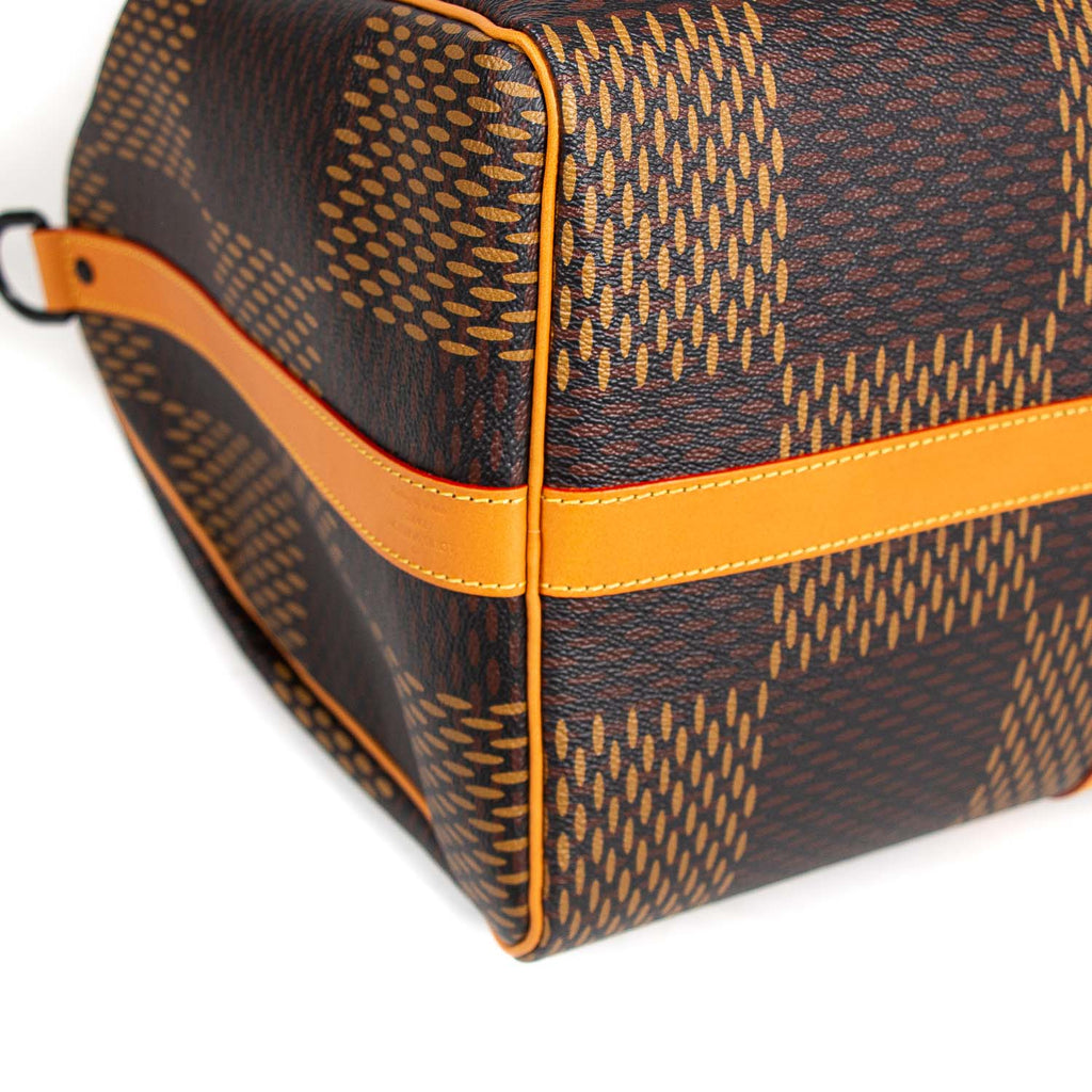 Louis Vuitton x Nigo Keepall Bandouliere Damier Ebene Giant 50 Brown in  Coated Canvas with Black-tone - US