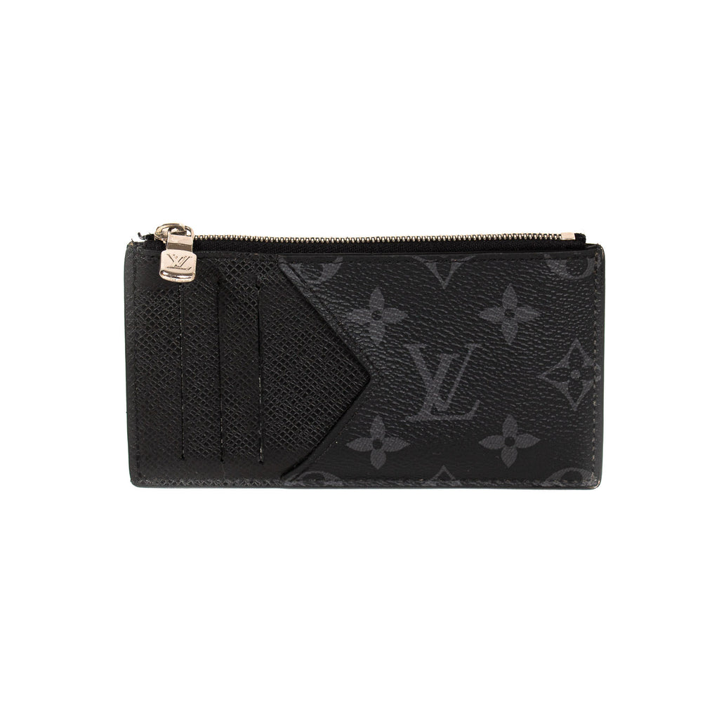 Louis Vuitton Coin Card Holder Monogram Eclipse Reverse Gray in Coated  Canvas with Silver-tone - US