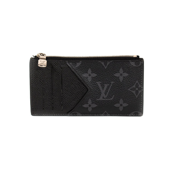 Louis Vuitton Monogram Eclipse Compact Coin Card Holder Wallet M82253