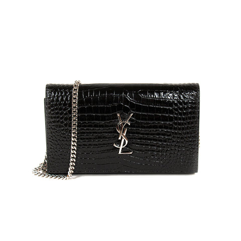 Saint Laurent Monogram College Chain Wallet