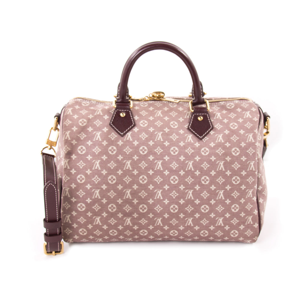 Louis Vuitton Sepia Monogram Mini Lin Idylle Speedy Bandouliere 30 with Strap