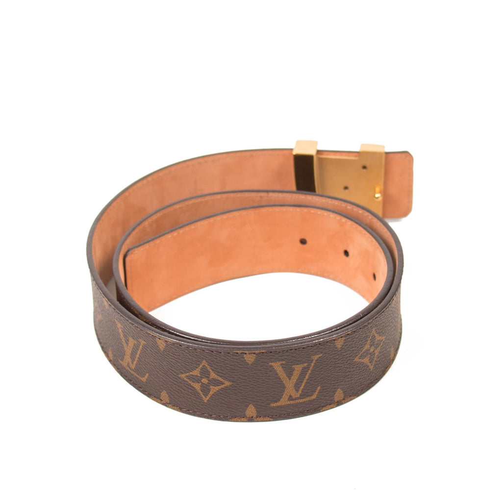 Louis Vuitton LV Initiales 40MM Reversible Belt Black in Monogram Coated  Canvas/Taiga Cowhide Leather with Black/Silver-tone - US