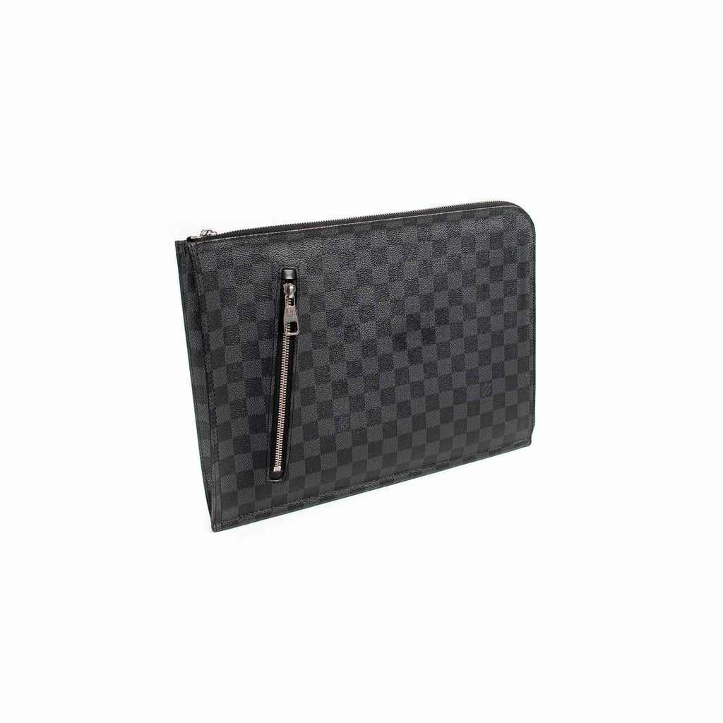 Black Louis Vuitton Damier Graphite Poche-Documents Portfolio Clutch Bag