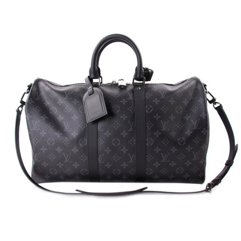 Louis Vuitton Keepall Bandouliere Monogram Eclipse 55 Black/Grey