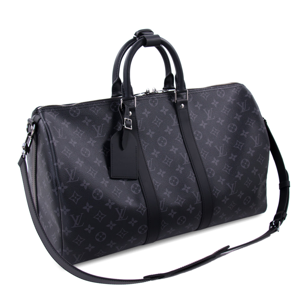 Authentic Louis Vuitton Monogram Eclipse Keepall Bandoulière 45