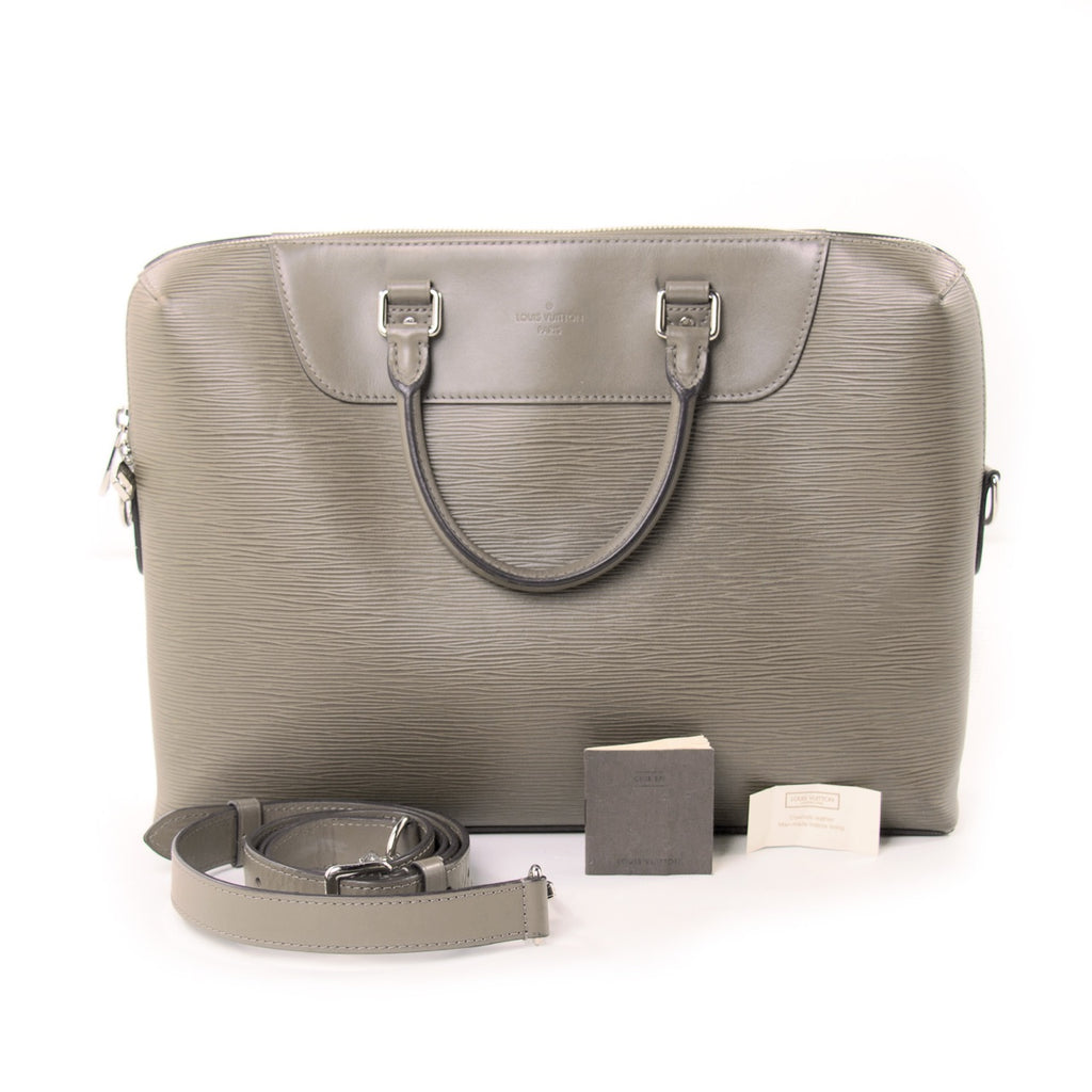 Porte documents jour leather satchel Louis Vuitton Beige in Leather -  33616873