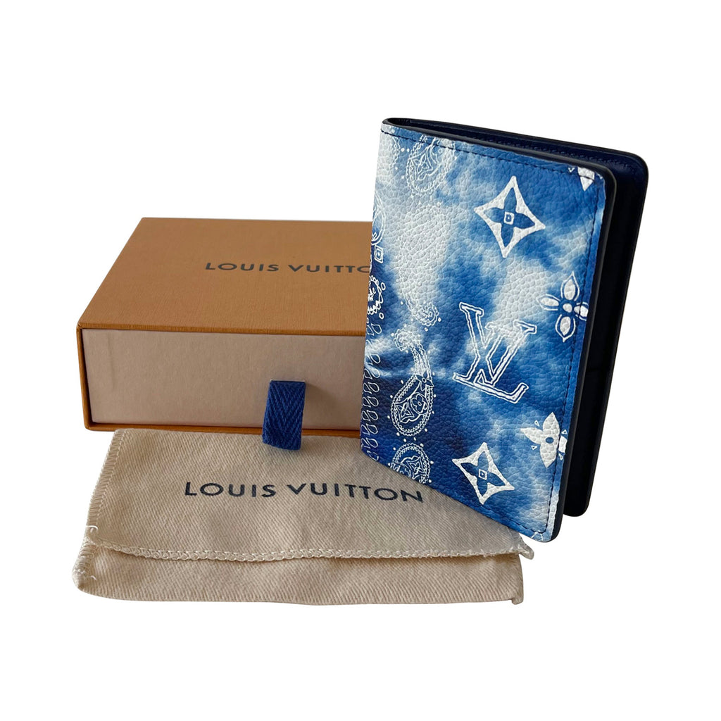 Louis Vuitton Gaston Wearable Wallet Limited Edition Monogram Bandana  Leather Blue 21329669